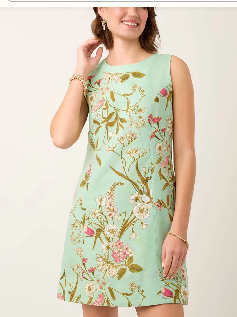 Spartina 449 Mint Floral Sleeveless Shift Dress